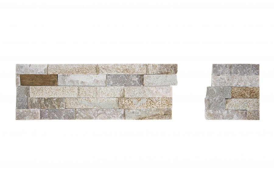 Naturstein Quarzit Wallstones Rustica M Wandverblender Standard Paneele Eckstück
