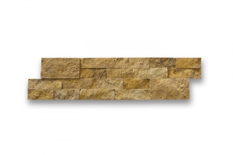 Naturstein Wallstones Travertin Tuscany Gelb Interlog Paneele Wandverblender